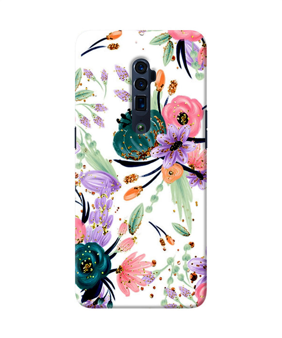Abstract flowers print Oppo Reno 10x Zoom Back Cover