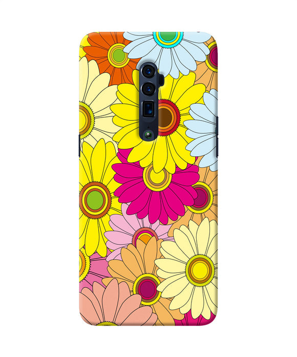 Abstract colorful flowers Oppo Reno 10x Zoom Back Cover