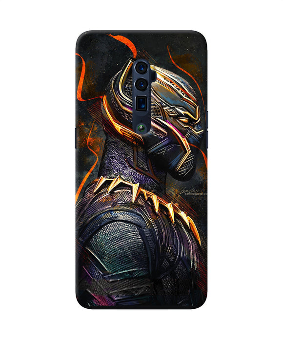 Black panther side face Oppo Reno 10x Zoom Back Cover