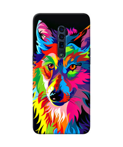 Colorful wolf sketch Oppo Reno 10x Zoom Back Cover