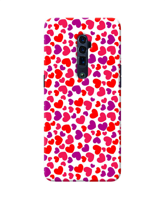 Red heart canvas print Oppo Reno 10x Zoom Back Cover