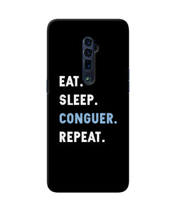 Eat sleep quote Oppo Reno 10x Zoom Back Cover