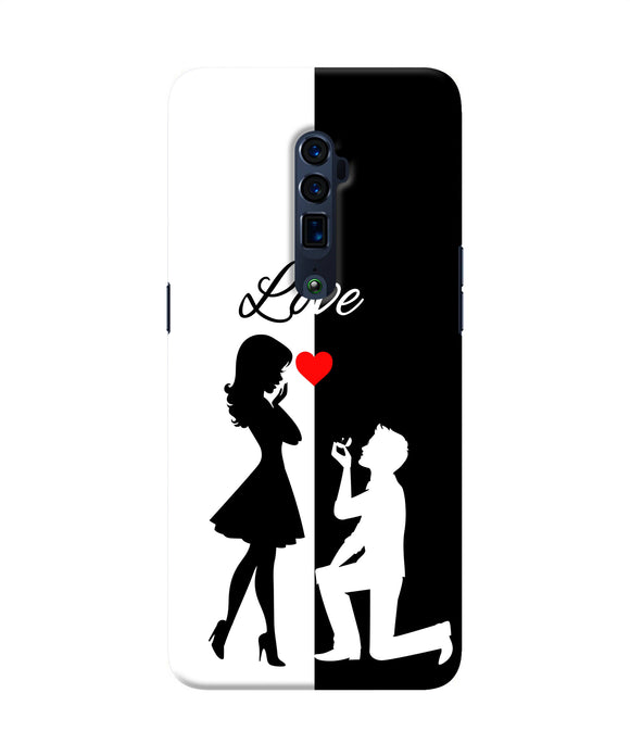 Love propose black and white Oppo Reno 10x Zoom Back Cover