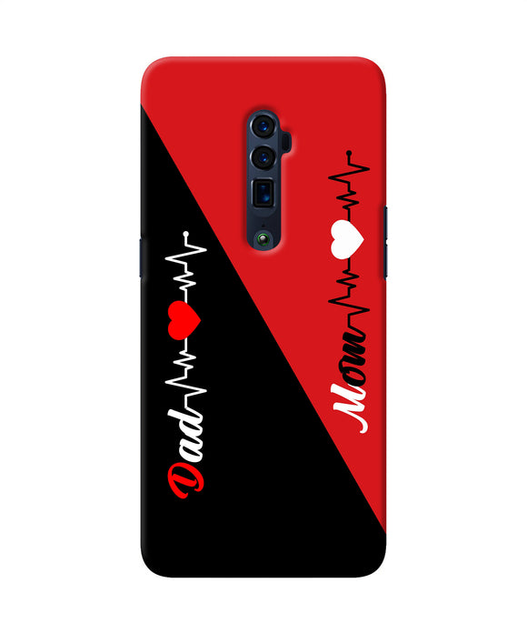 Mom dad heart line Oppo Reno 10x Zoom Back Cover
