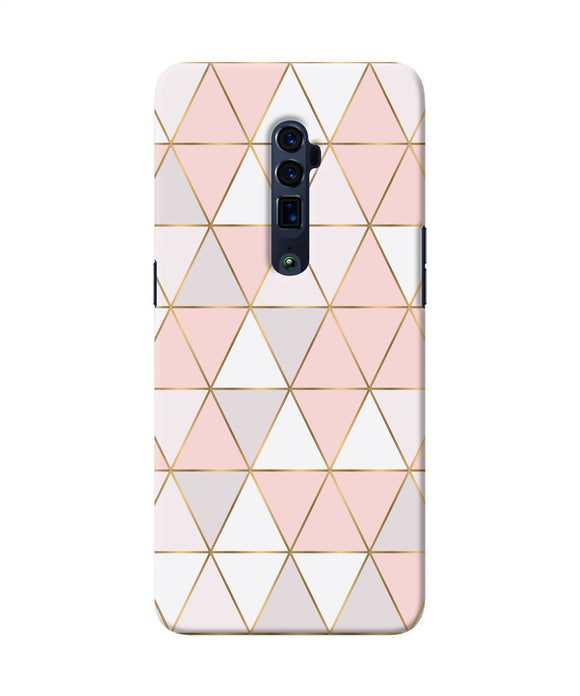 Abstract pink triangle pattern Oppo Reno 10x Zoom Back Cover
