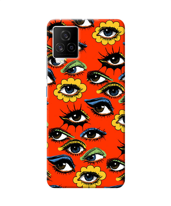 Abstract eyes pattern iQOO 7 Legend 5G Back Cover