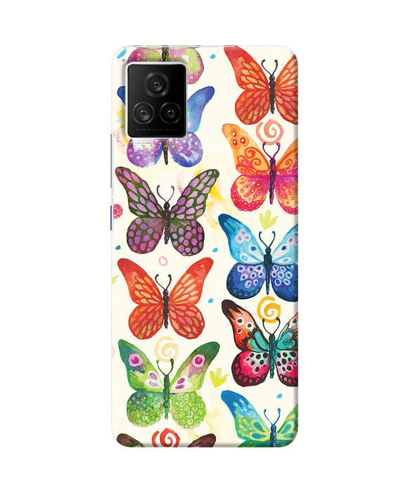 Abstract butterfly print iQOO 7 Legend 5G Back Cover