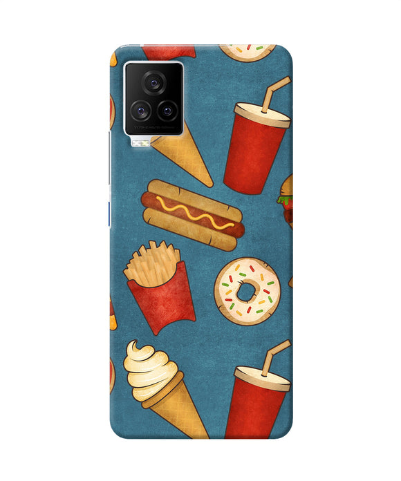 Abstract food print iQOO 7 Legend 5G Back Cover