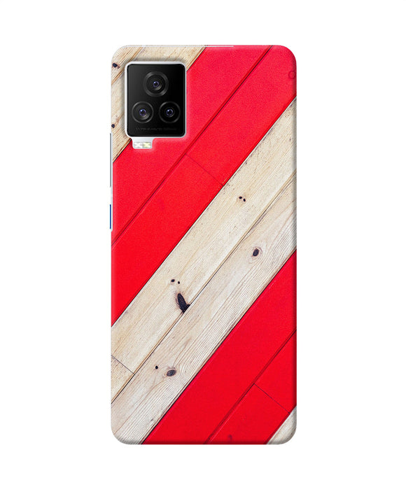 Abstract red brown wooden iQOO 7 Legend 5G Back Cover