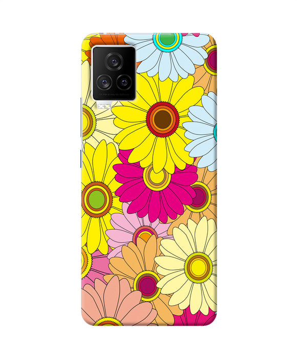 Abstract colorful flowers iQOO 7 Legend 5G Back Cover
