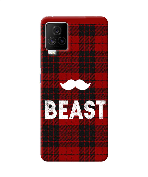 Beast red square iQOO 7 Legend 5G Back Cover