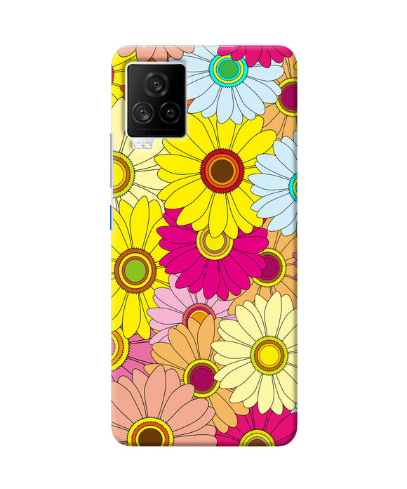 Abstract colorful flowers iQOO 7 Legend 5G Back Cover