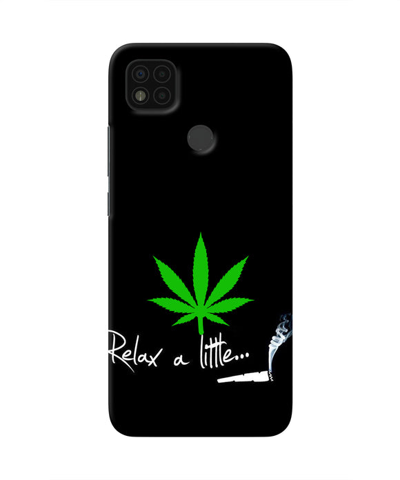 Weed Relax Quote Poco C31 Real 4D Back Cover