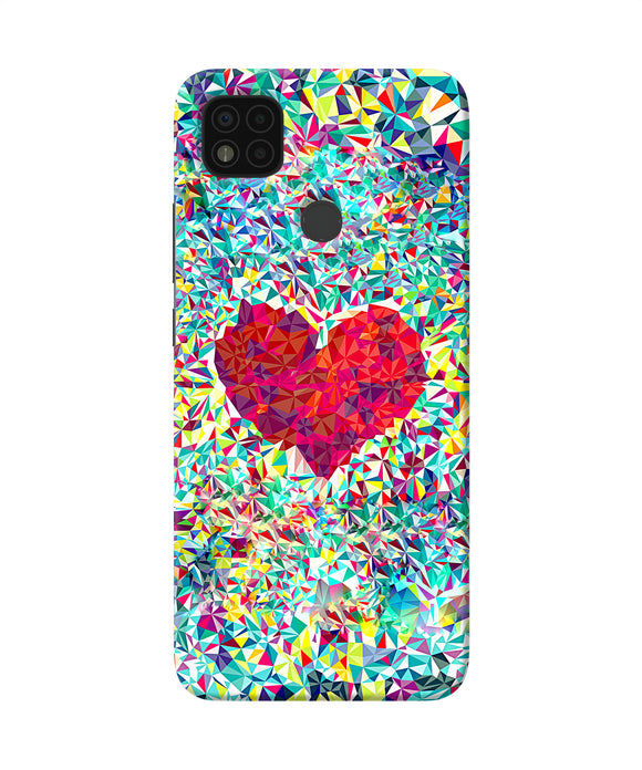 Red heart print Poco C31 Back Cover