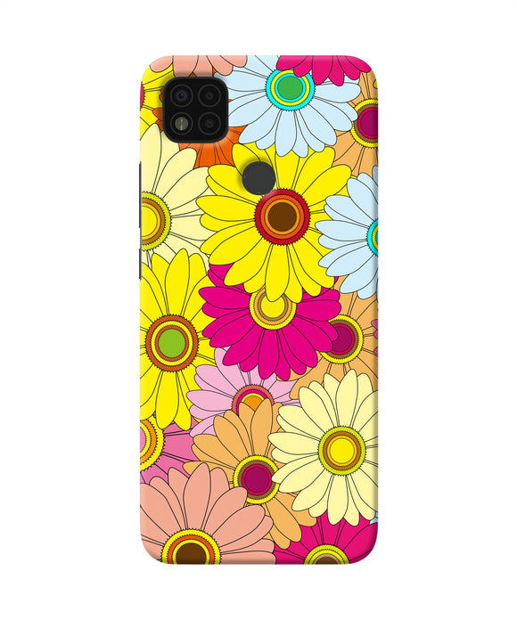 Abstract colorful flowers Poco C31 Back Cover
