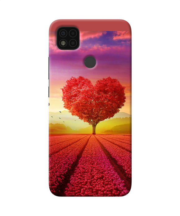 Natural heart tree Poco C31 Back Cover