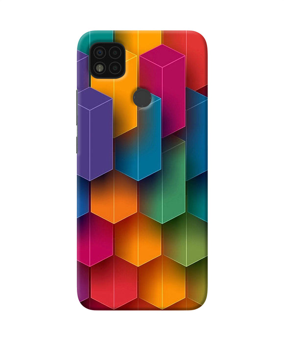 Abstract rectangle print Poco C31 Back Cover