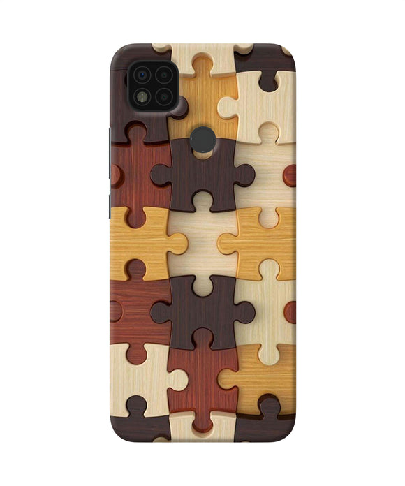 Wooden puzzle Poco C31 Back Cover