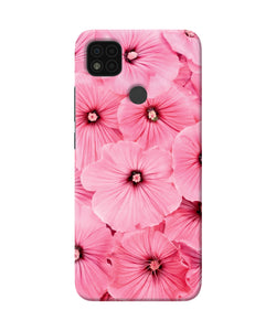 Pink flowers Poco C31 Back Cover