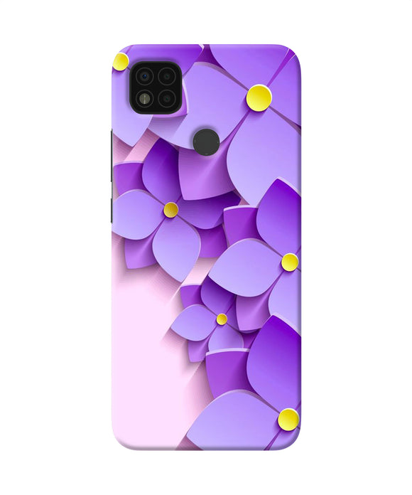 Violet flower craft Poco C31 Back Cover