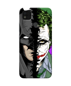 Batman vs joker half face Poco C31 Back Cover