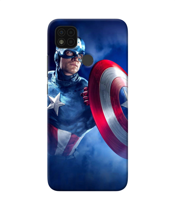 Captain america on sky Poco C31 Back Cover