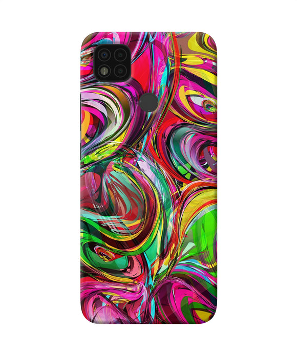 Abstract colorful ink Poco C31 Back Cover