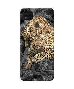 Sitting leopard Poco C31 Back Cover