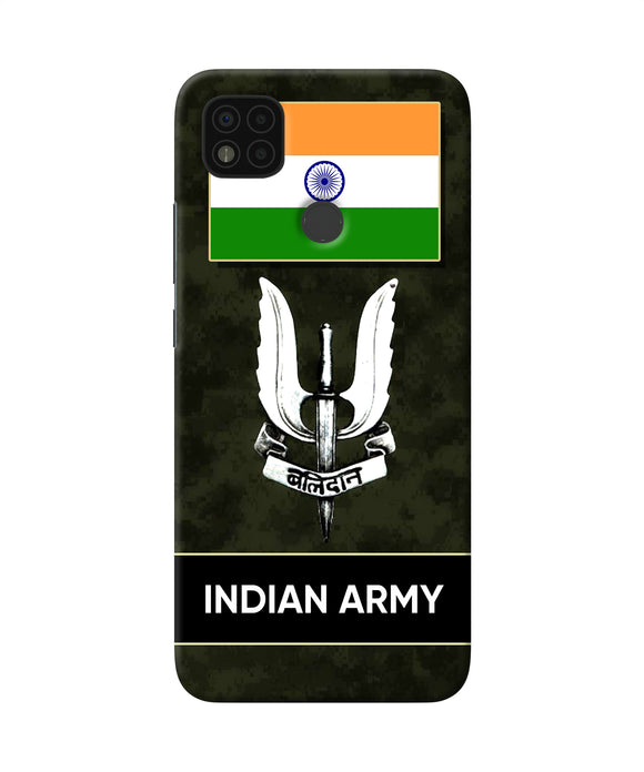 Indian flag balidan logo Poco C31 Back Cover