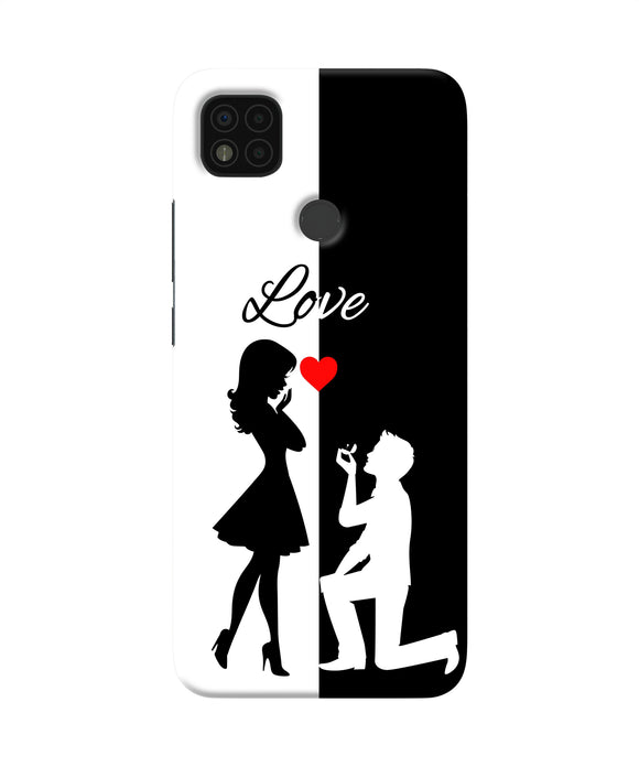 Love propose black and white Poco C31 Back Cover