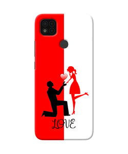 Love propose red and white Poco C31 Back Cover