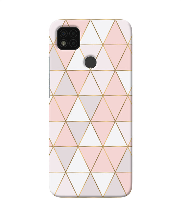 Abstract pink triangle pattern Poco C31 Back Cover