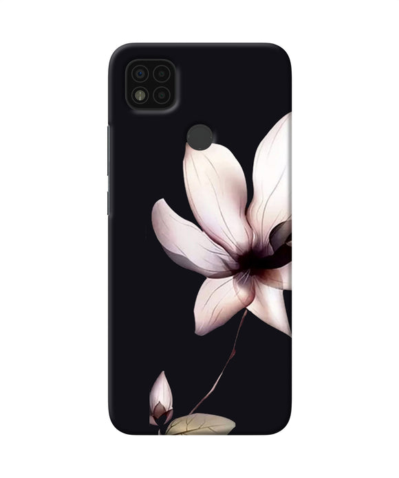 Flower white Poco C31 Back Cover