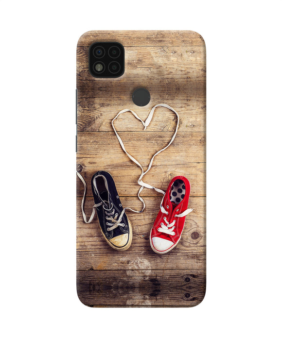 Shoelace heart Poco C31 Back Cover