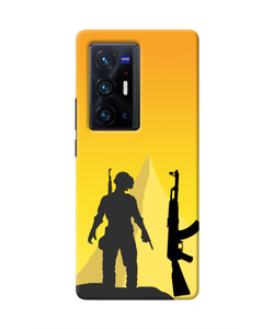 PUBG Silhouette Vivo X70 Pro+ Real 4D Back Cover