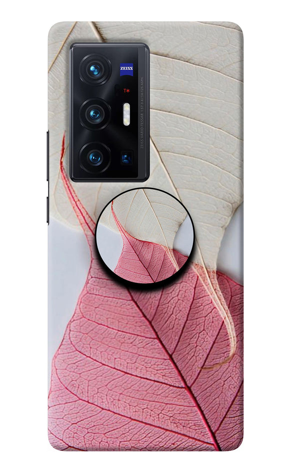 White Pink Leaf Vivo X70 Pro+ Pop Case