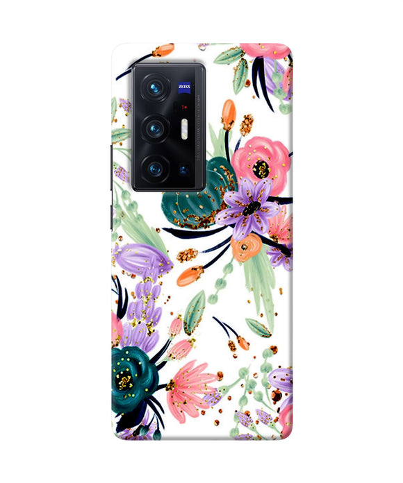 Abstract flowers print Vivo X70 Pro Back Cover