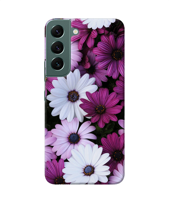 White violet flowers Samsung S22 Back Cover