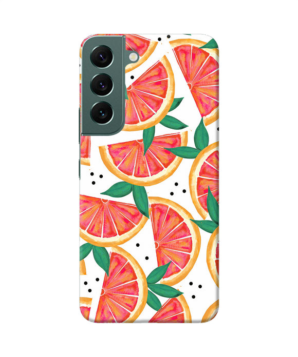 Abstract orange print Samsung S22 Plus Back Cover