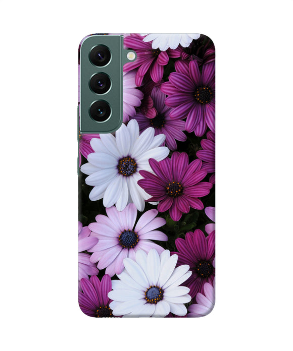 White violet flowers Samsung S22 Plus Back Cover