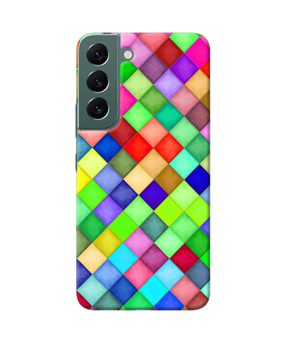 Abstract colorful squares Samsung S22 Plus Back Cover