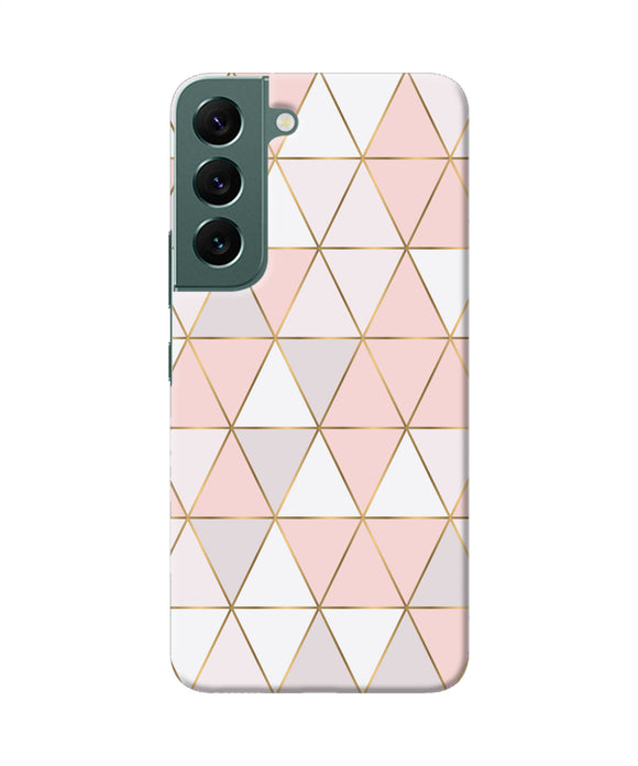 Abstract pink triangle pattern Samsung S22 Plus Back Cover