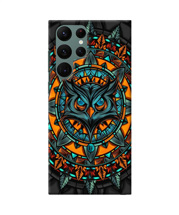 Angry Owl Art Samsung S22 Ultra Back Cover