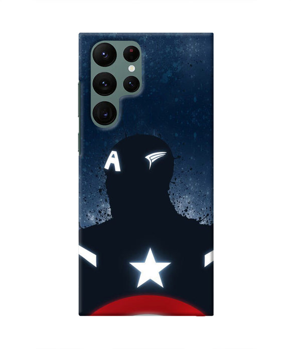 Captain america Shield Samsung S22 Ultra Real 4D Back Cover