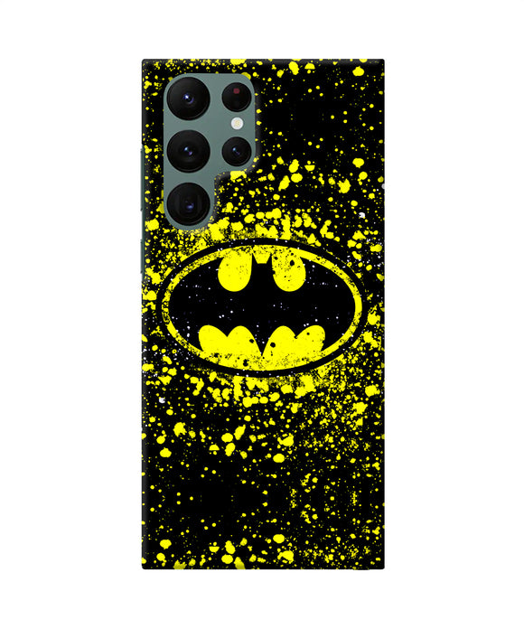 Batman last knight print yellow Samsung S22 Ultra Back Cover