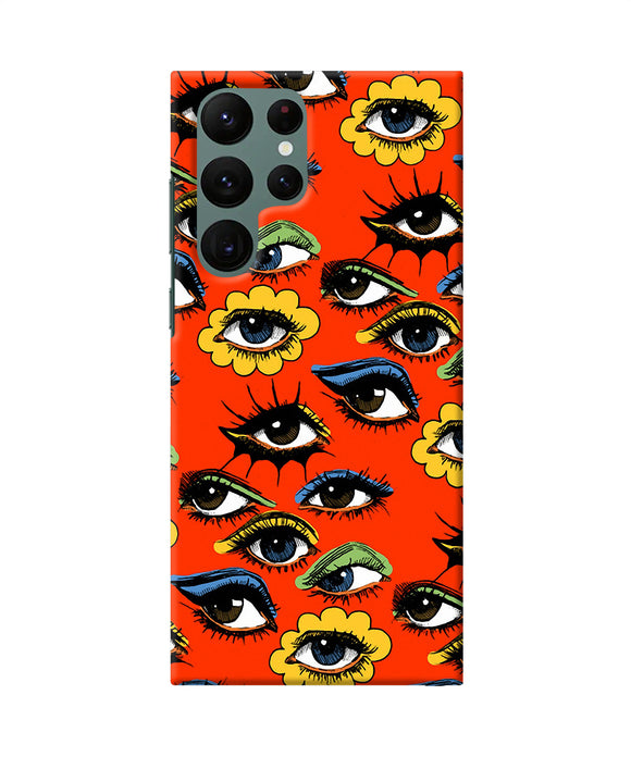 Abstract eyes pattern Samsung S22 Ultra Back Cover