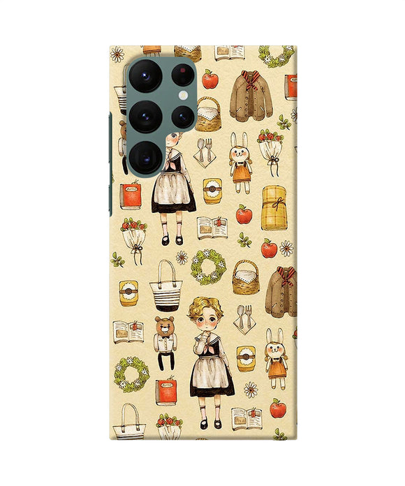 Canvas girl print Samsung S22 Ultra Back Cover