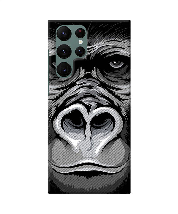 Black chimpanzee Samsung S22 Ultra Back Cover