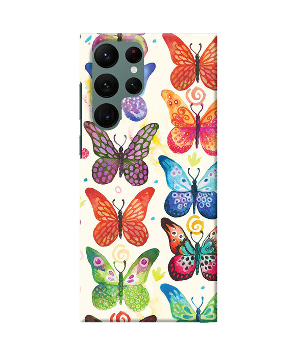 Abstract butterfly print Samsung S22 Ultra Back Cover