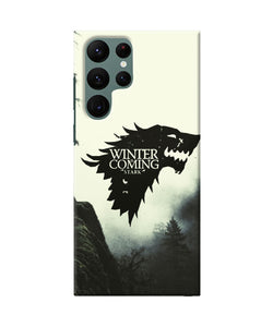 Winter coming stark Samsung S22 Ultra Back Cover